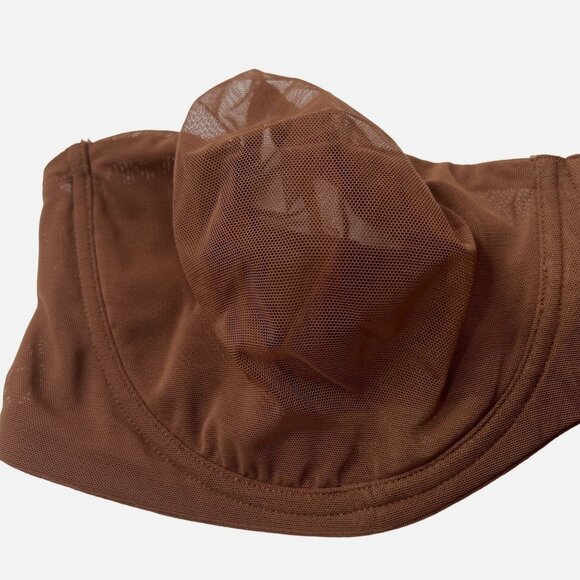 SKIMS Ultra Fine Mesh Strapless Bra Underwire Convertible 42D Jasper - Picture 7 of 13